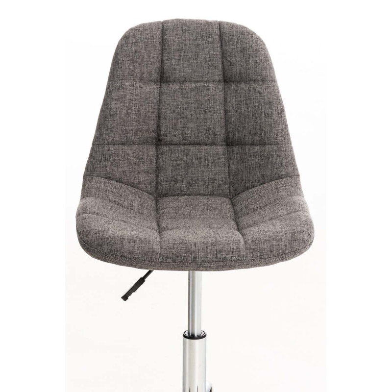 Chaise de bureau Emil Stoff gris clair
