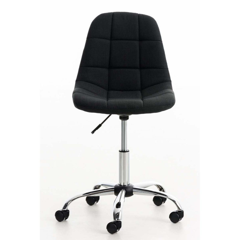 Chaise de bureau Emil Stoff noir