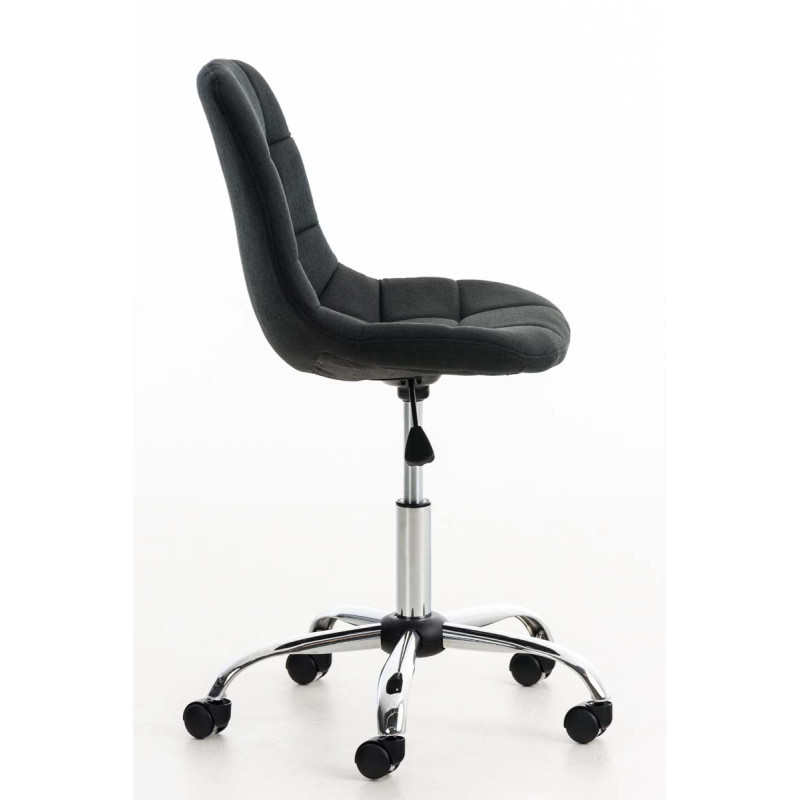 Chaise de bureau Emil Stoff noir