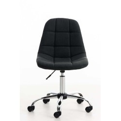 Chaise de bureau Emil Stoff noir