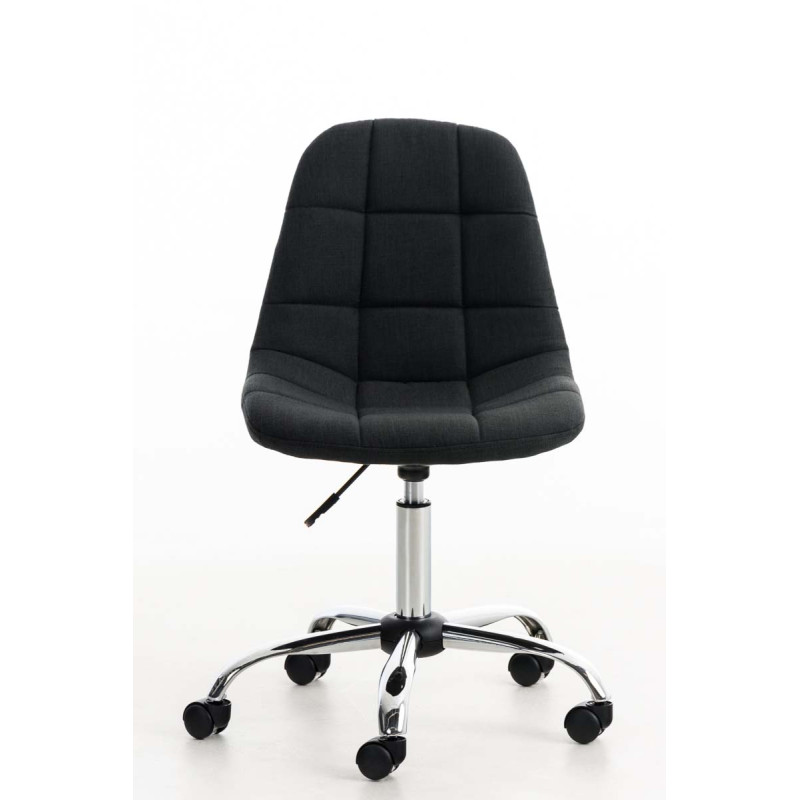 Chaise de bureau Emil Stoff noir