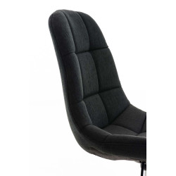 Chaise de bureau Emil Stoff noir