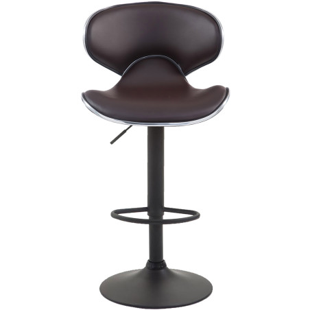 Set di 2 sgabelli da bar Las Vegas V2, similpelle, nero/marrone