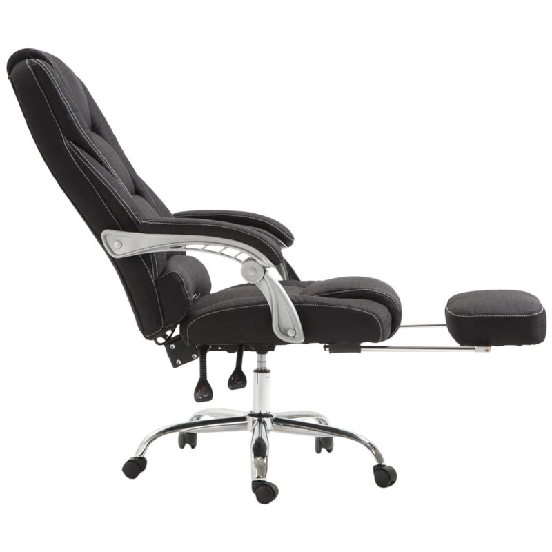 Chaise de bureau en tissu Pacific noir