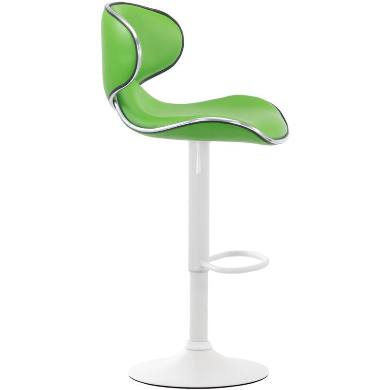 Ensemble de 2 tabourets de bar Las Vegas V2, similicuir, blanc/vert