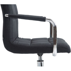 Chaise de bureau Lucy V2 en tissu gris foncé