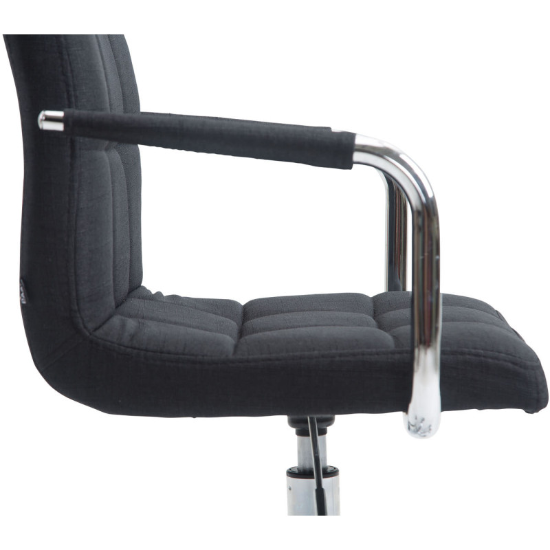 Chaise de bureau Lucy V2 en tissu gris foncé