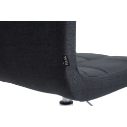 Chaise de bureau Lucy V2 en tissu gris foncé