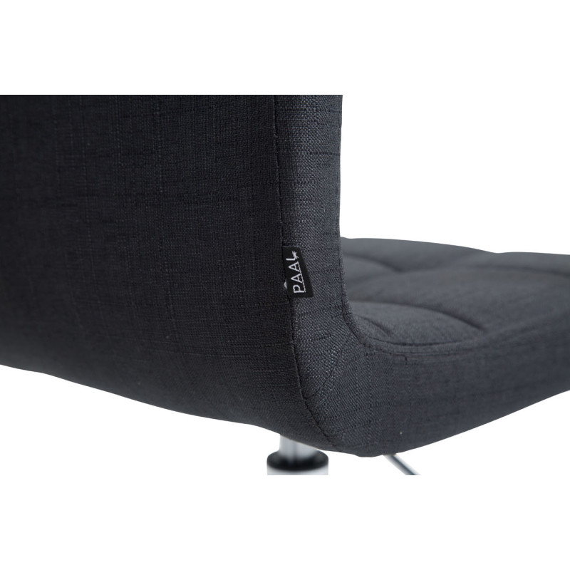 Chaise de bureau Lucy V2 en tissu gris foncé