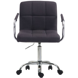 Chaise de bureau Lucy V2 en tissu noir