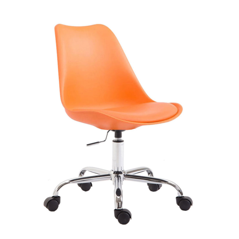 Chaise de bureau en plastique Toulouse orange