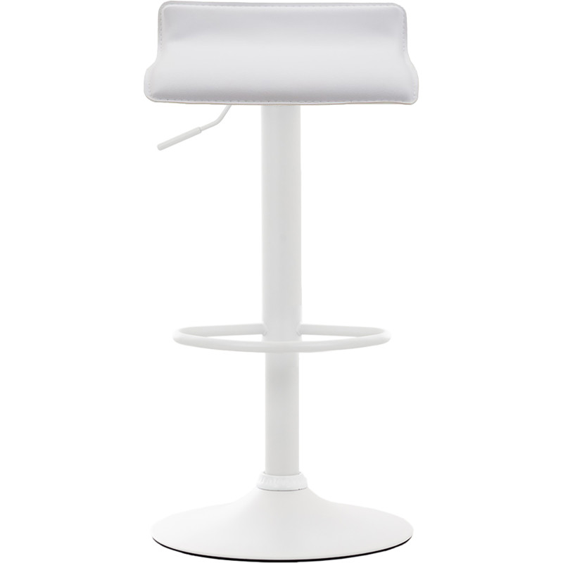 Conjunto de 2 banquetas de bar Dyn V2 em couro sintético branco