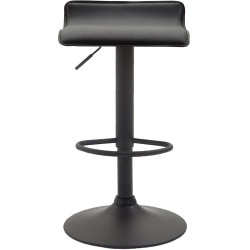 Conjunto de 2 banquetas de bar Dyn V2 em couro sintético preto.