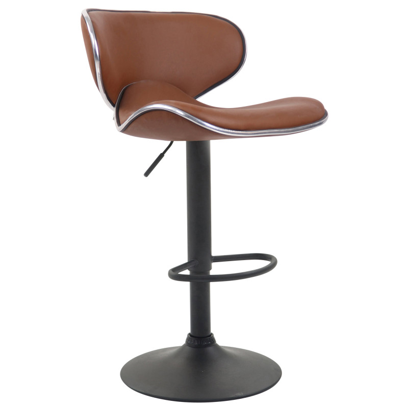 Tabouret de bar Las Vegas V2, noir/marron clair