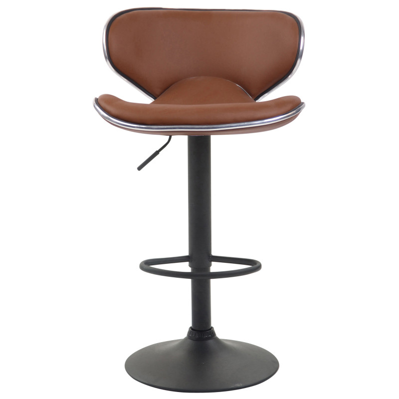 Tabouret de bar Las Vegas V2, noir/marron clair