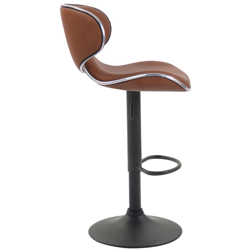 Tabouret de bar Las Vegas V2, noir/marron clair