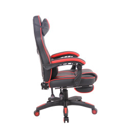 Chaise de bureau chauffante noir/rouge