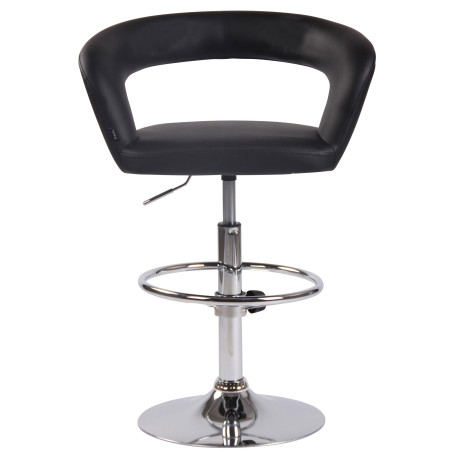Juego de 2 taburetes de bar Jaen, de piel sintética, negros