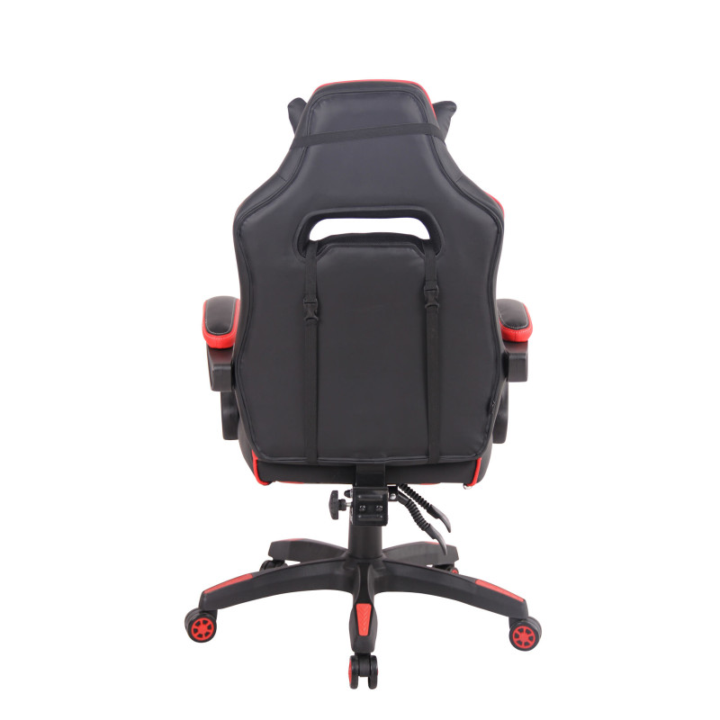 Chaise de bureau chauffante noir/rouge