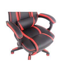 Chaise de bureau chauffante noir/rouge