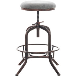 Sgabello da bar Avadi Vintage, similpelle, bronzo/grigio scuro