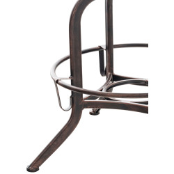 Taburete de bar Avadi Vintage, piel sintética, bronce/gris oscuro