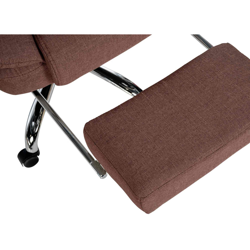 Chaise de bureau en tissu Oxygen brun