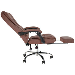 Chaise de bureau en tissu Oxygen brun