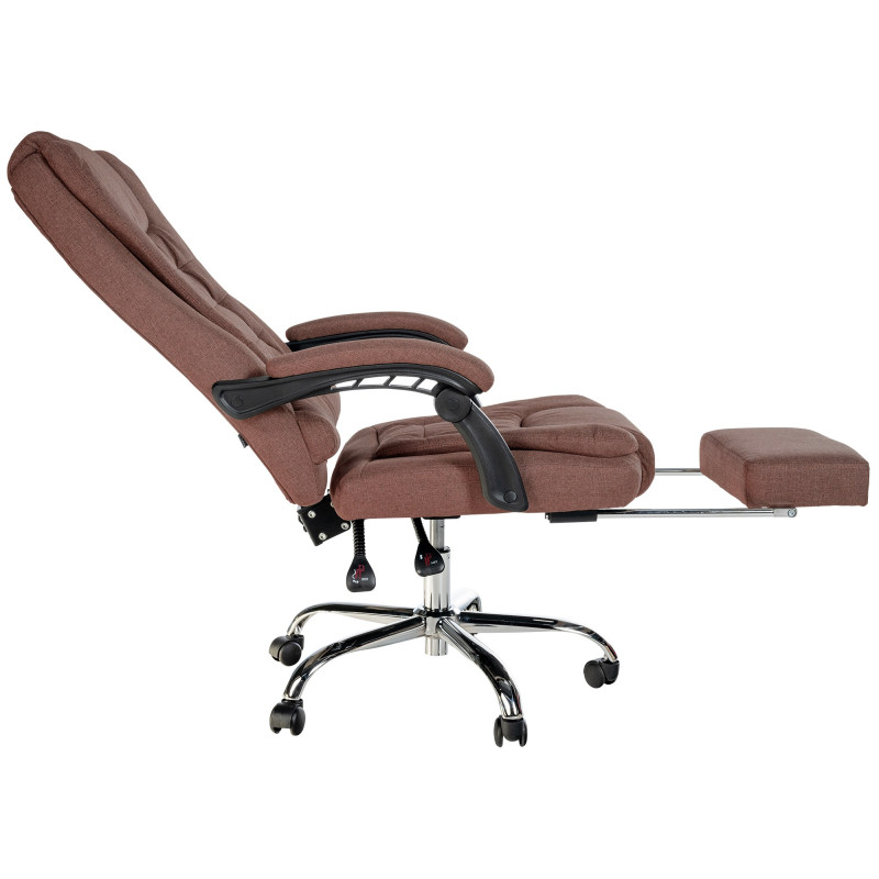 Chaise de bureau en tissu Oxygen brun