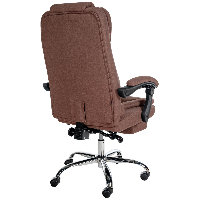 Chaise de bureau en tissu Oxygen brun