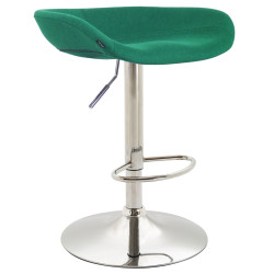 Tabouret de bar Anaheim, feutre, vert chromé