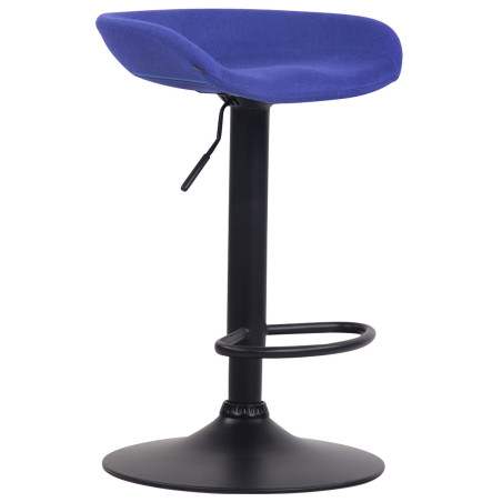 Tabouret de bar Anaheim en feutre, noir et bleu
