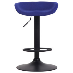 Tabouret de bar Anaheim en feutre, noir et bleu