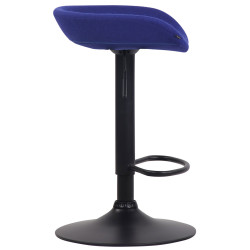 Taburete de bar Anaheim de fieltro, negro y azul
