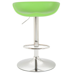 Sgabello da bar Anaheim, plastica, cromato, verde