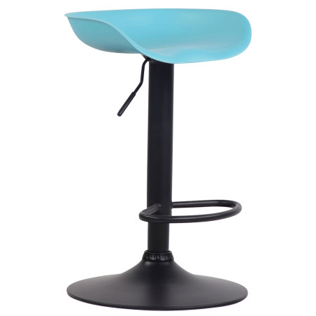 Tabouret de bar Anaheim, en plastique, noir et bleu