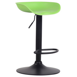 Tabouret de bar Anaheim, en plastique, noir et vert