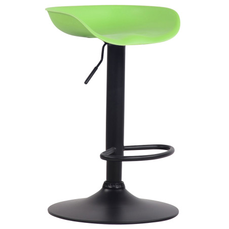 Tabouret de bar Anaheim, en plastique, noir et vert