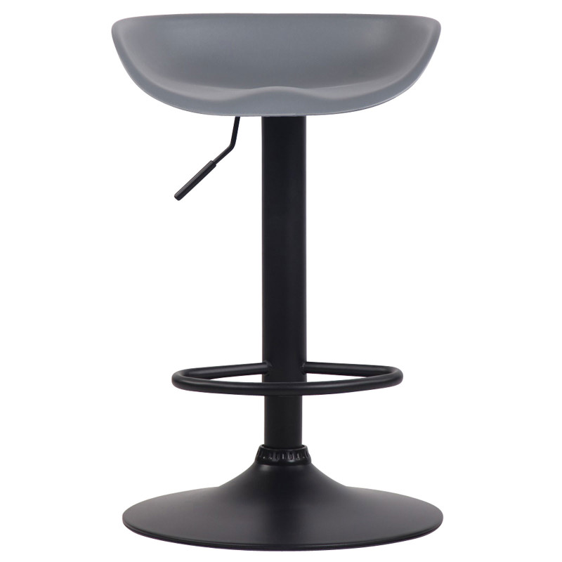 Sgabello da bar Anaheim, plastica, nero/grigio