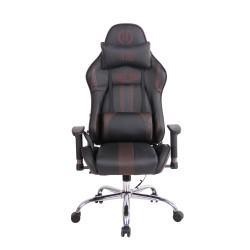 Chaise de bureau Limit XM en cuir artificiel noir/marron