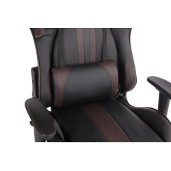 Chaise de bureau Limit XM en cuir artificiel noir/marron