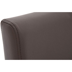 Conjunto de 2 banquetas Paros, em couro sintético, marrom