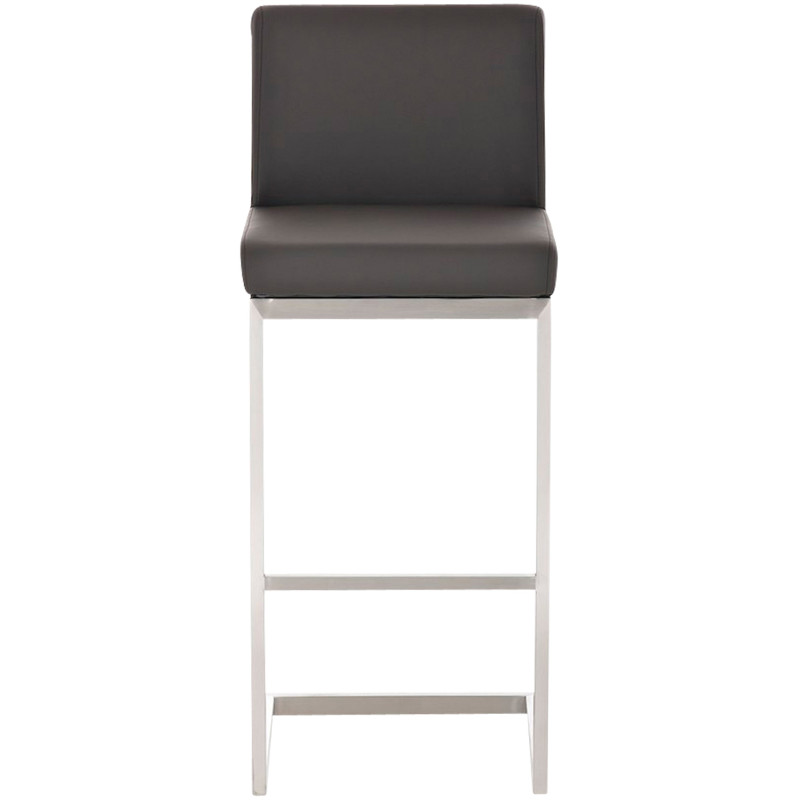 Conjunto de 2 banquetas Paros, em couro sintético, marrom