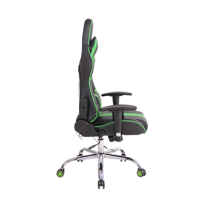 Chaise de bureau Limit XM en cuir artificiel noir/vert