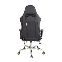 Chaise de bureau Limit XM en cuir artificiel noir/vert