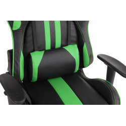 Chaise de bureau Limit XM en cuir artificiel noir/vert