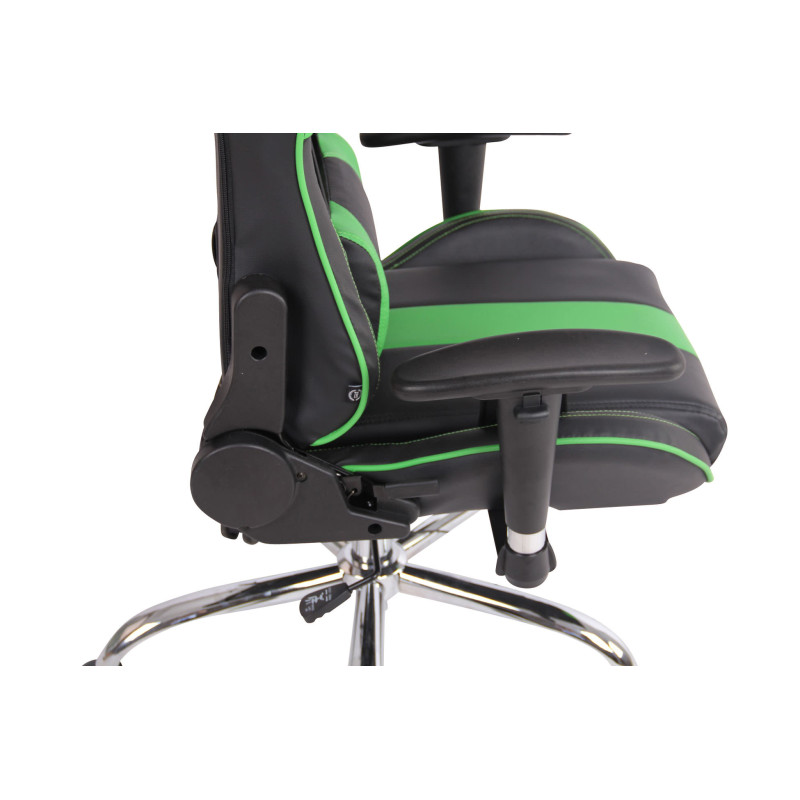 Chaise de bureau Limit XM en cuir artificiel noir/vert