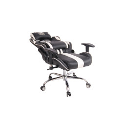 Chaise de bureau Limit XM en cuir artificiel noir/blanc
