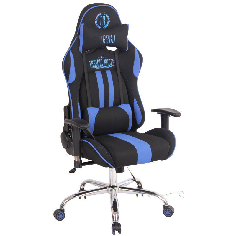 Chaise de bureau Limit XM en tissu noir/bleu