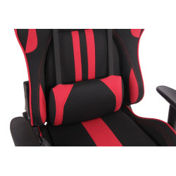 Chaise de bureau Limit XM en tissu noir/rouge
